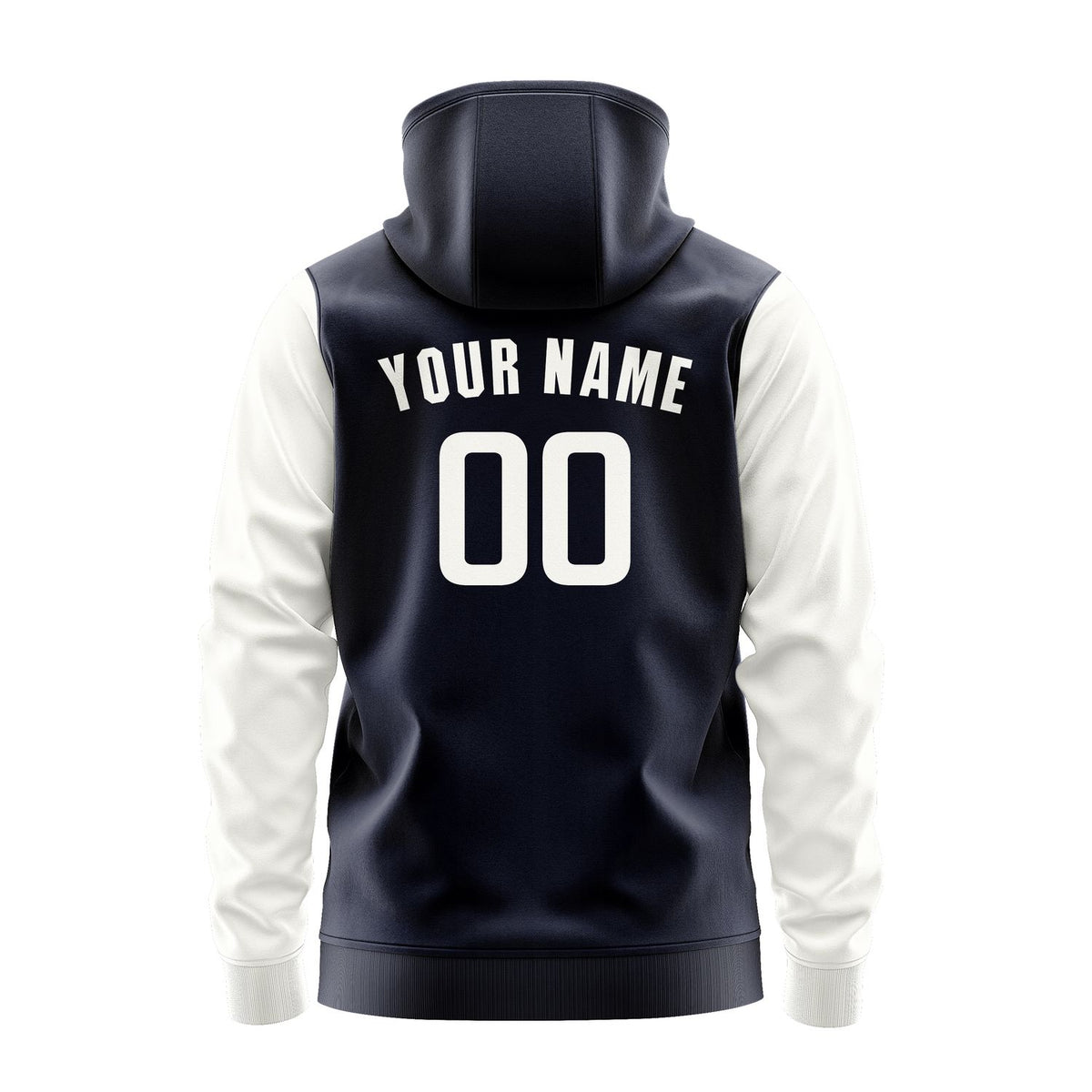 Custom Navy White Hoodie 1111181811B31818