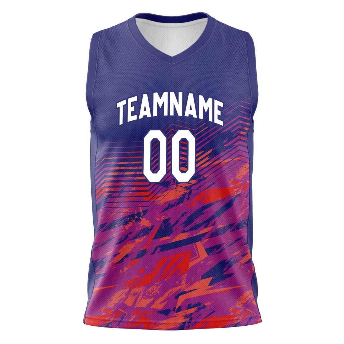 Custom Navy Red Pattern Basketball Jersey