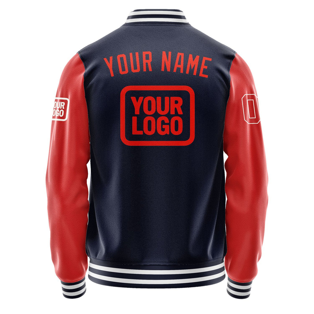 Custom Navy Orange Red Jacket JA111112111818121218