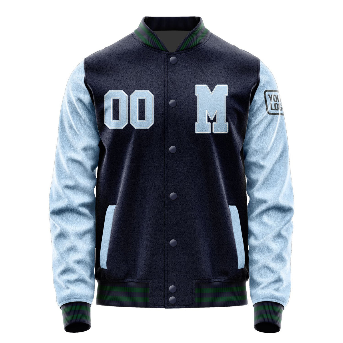 Custom Navy Light Blue Jacket Jb1111081105081817